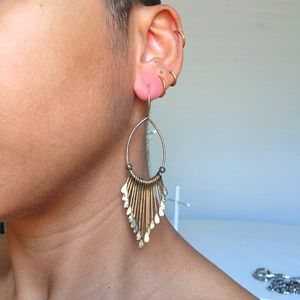 Elegant Gold Dangle Earrings